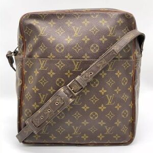 Authentic LOUIS VUITTON Monogram Marceau Crossbody laptop Bag DC822 men women